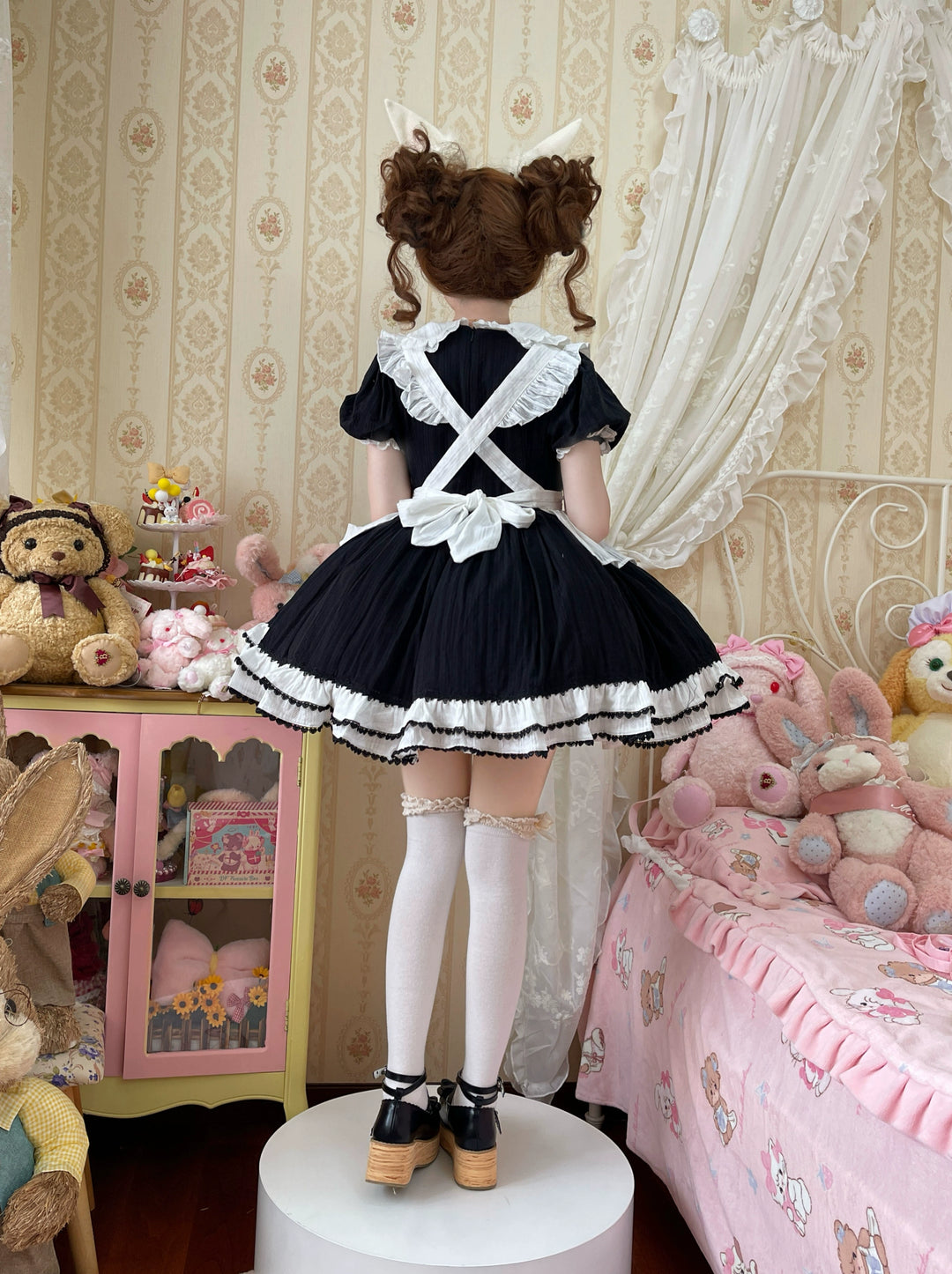 Cream doll~Kitten Maid~Twin Lolita OP Dress Cream Doll Maid OP 38856:603064