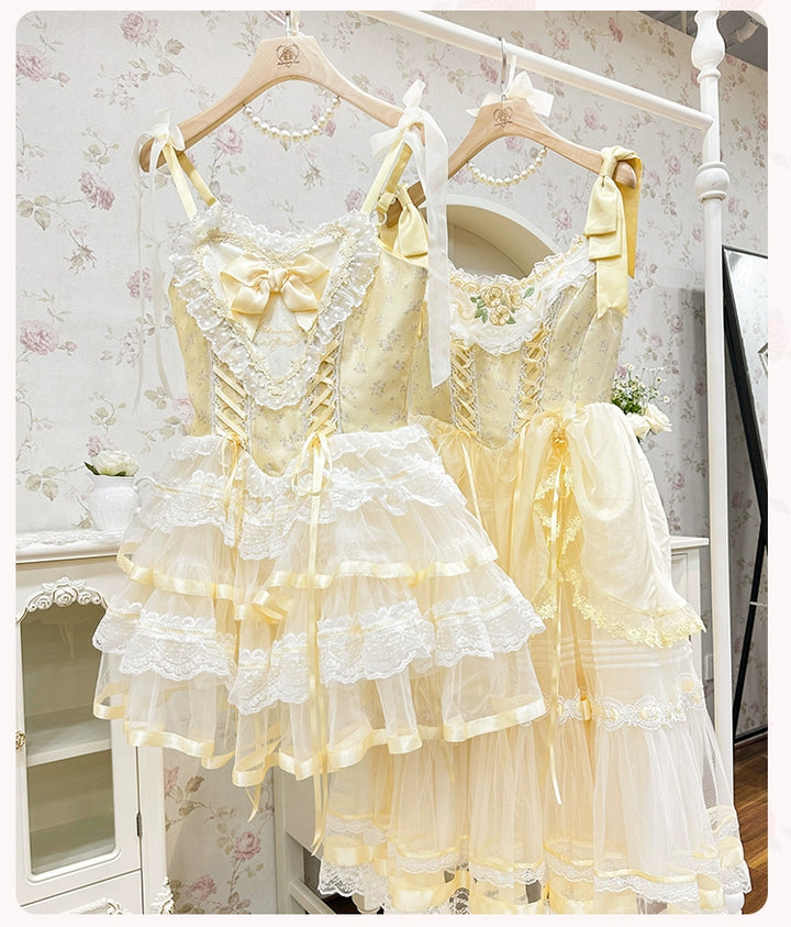 Mademoiselle Pearl~Silk Ballet~Wedding Lolita JSK Dress Princess Ballet Dress   