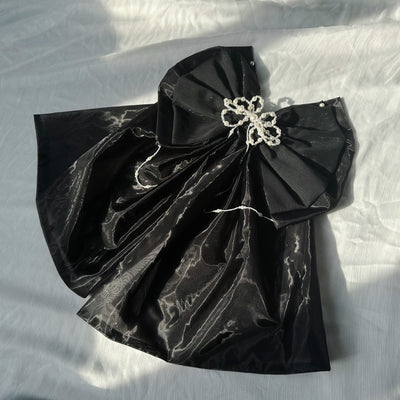 ZJstory~Elegant Lolita Accessory Handmade free size black back bow 