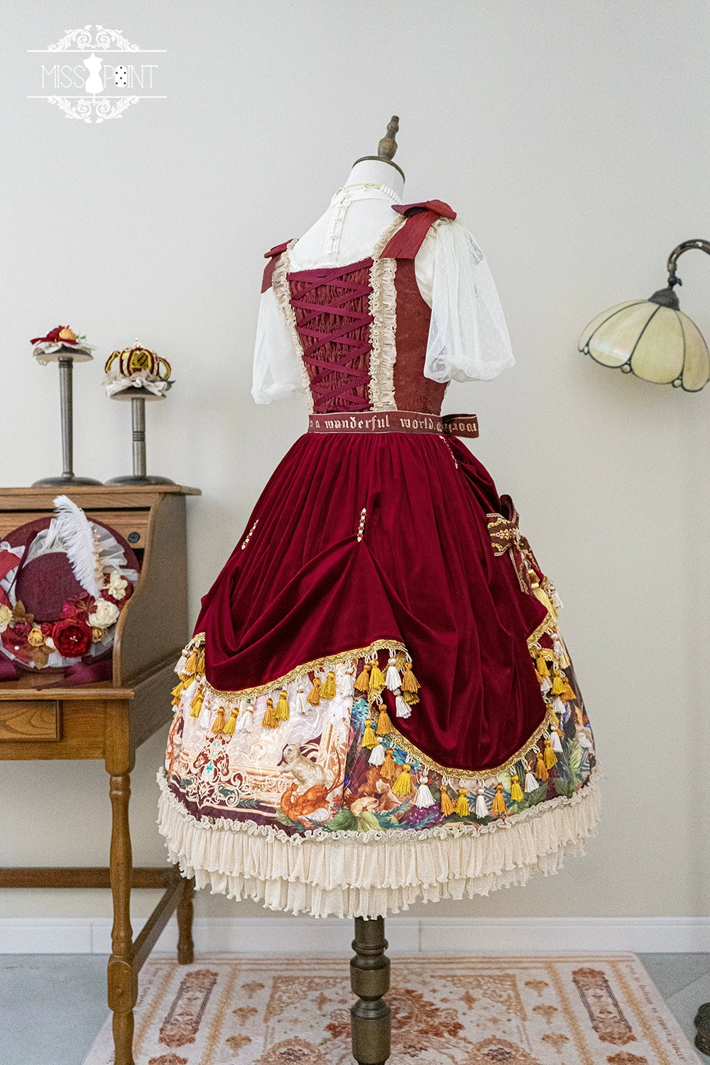 Miss Point~Kaleidoscope~Retro Lolita Dress Oil Painting Print JSK Dress Customized 35394:488282