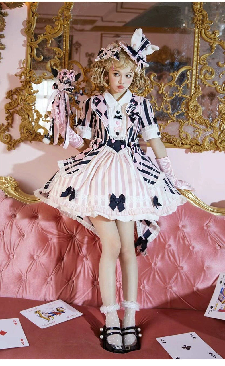 Sakurahime - Werid Theatre - Sweet Lolita Blackpink Stripe OP