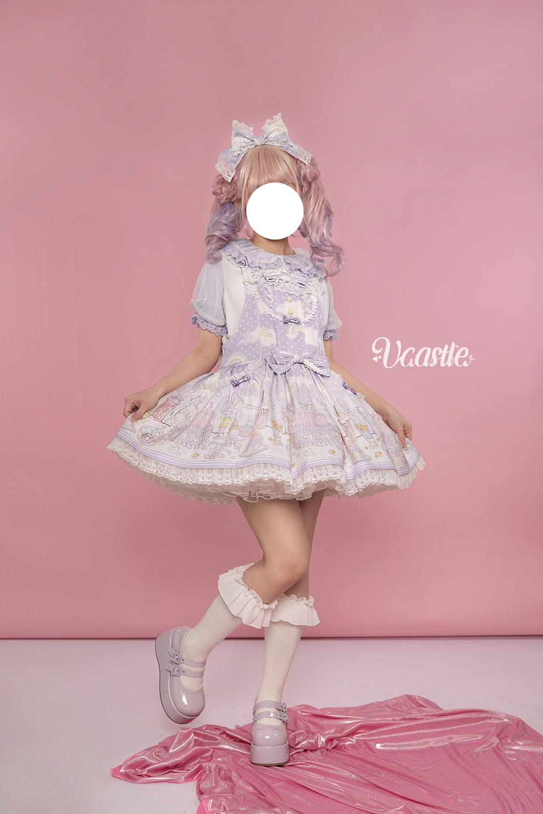 Vcastle~Unicorn Sugar Party~Kawaii Lolita Salopette Suit with Unicorn Hood 42110:726731