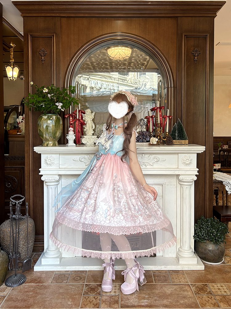 Dreamland - Floating Koi Land - Satin Classic Lolita Platform Shoes, Transparent Heel 44317:804063