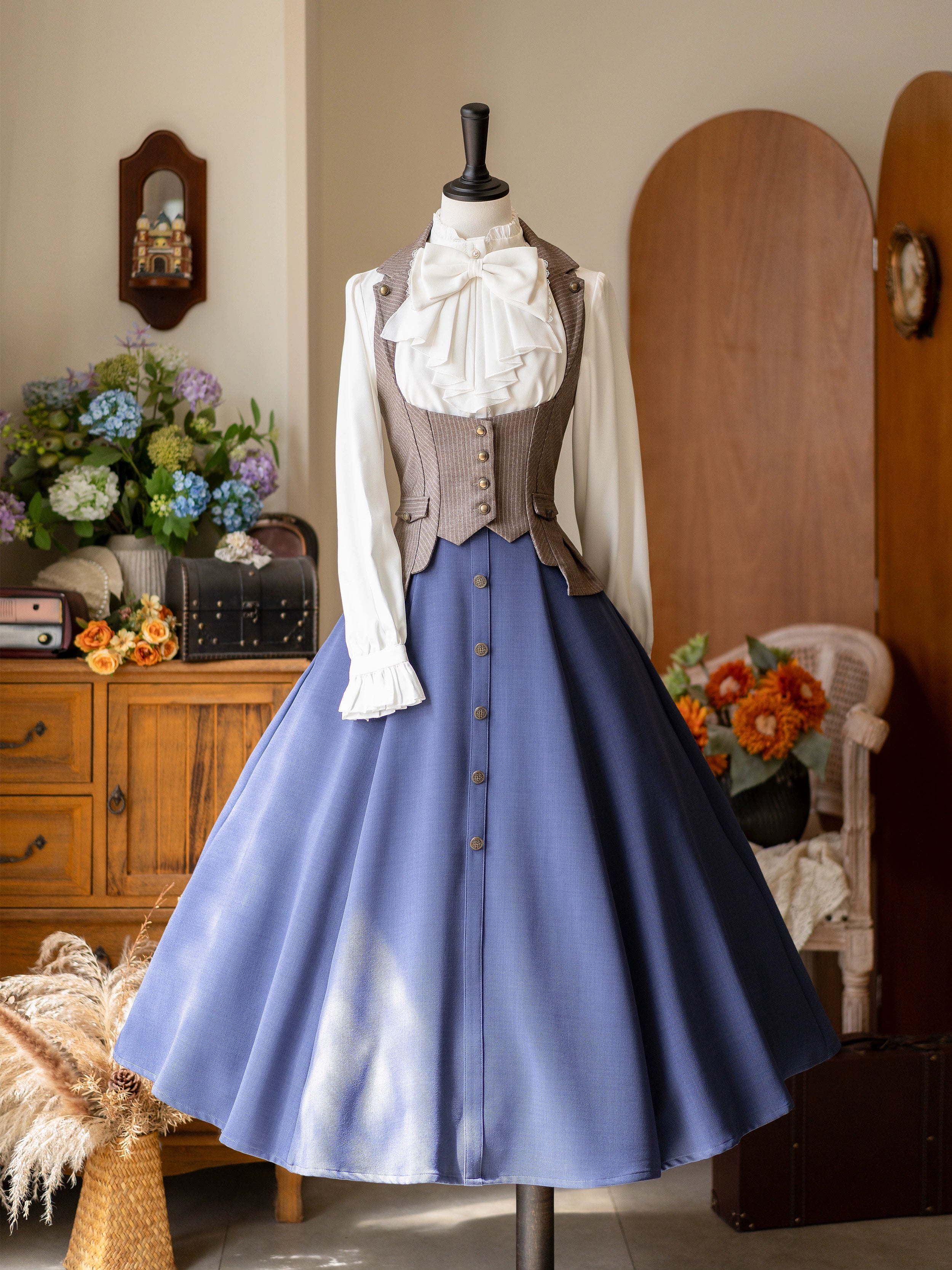 Forest Wardrobe - Forest Revelation - Classic Lolita Fishbone Long Skirt, Side Pockets 43922:790218
