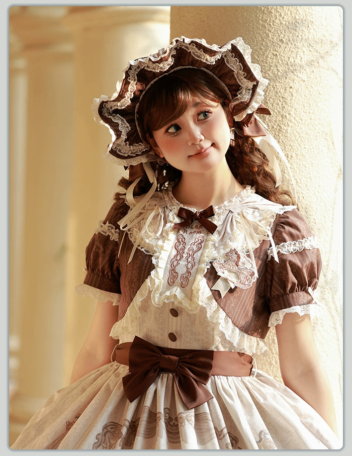 Alice Girl~Sea Salt Fairytale~Sweet Doll-like Lolita OP Animal Printed Lolita Dress 40674:672838