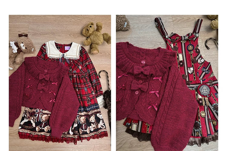 Napoleon Pastry - Sweet Lolita Cardigan, Detachable Bows 44423:807541
