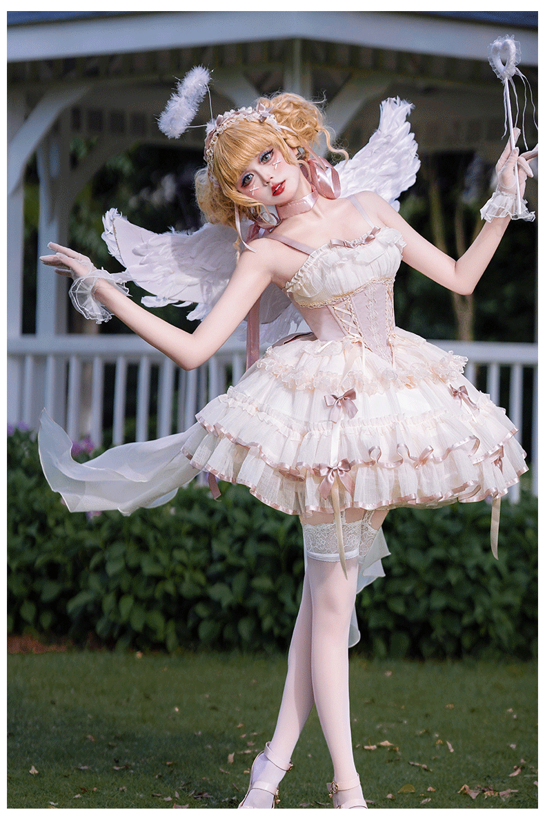 ZhiJinYuan~Time Waltz~Sweet Lolita Short Dress Ballet Style JSK 37340:558372