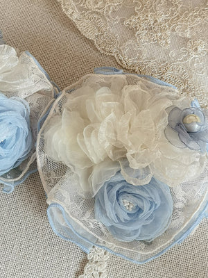 Henrietta~Look for Butterflies~Elegant Lolita Princess Dress Accessories Multicolor free size a light blue headdress flower 