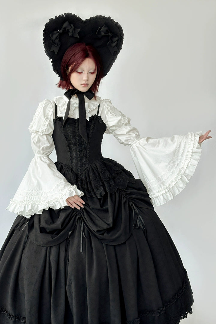 (BFM)Dark Star~Moonlight Sigh~Gothic Lolita Heart BNT Brooch Hat Lolita Accessories   