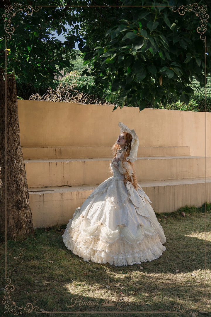 Hinana Queena~With Belle~Bridal Wedding Lolita OP Dress Available for Custom Size 41978:721574