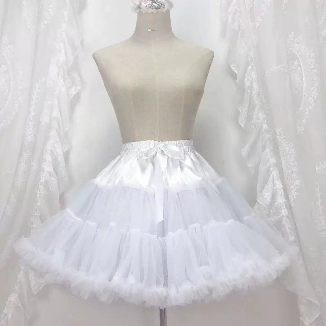 Sugar Girl - Super Puffy Lolita White Petticoat White - 15.7" (40 cm) One Size
