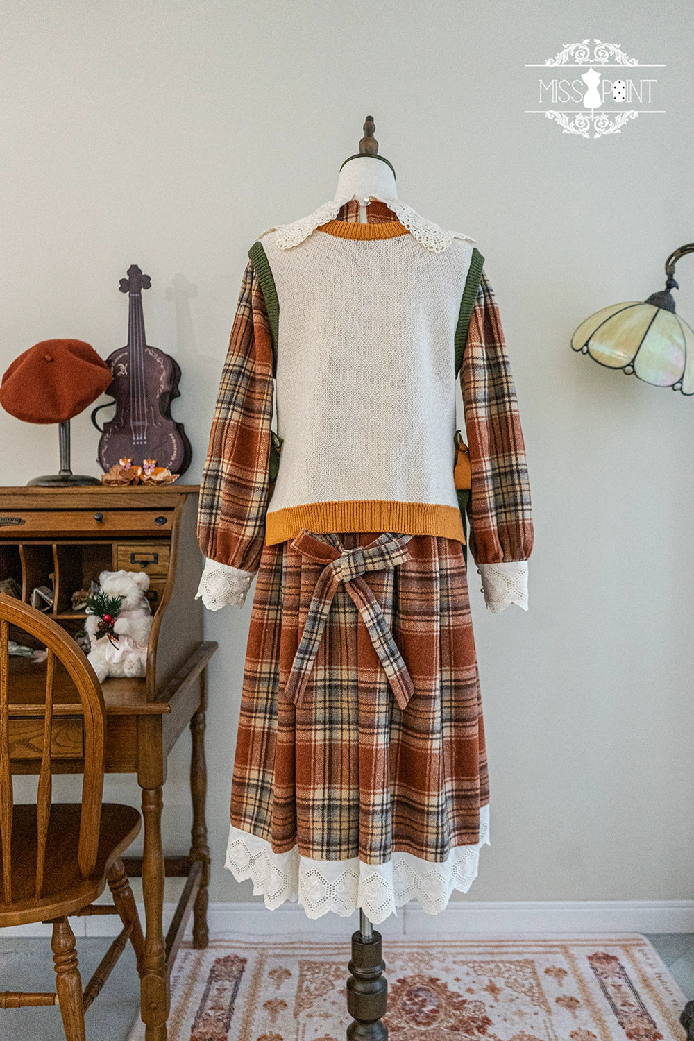 Miss Point~Fat Fox in the Forest~Kawaii Lolita Vest Customized Lolita Sweater 37100:550930