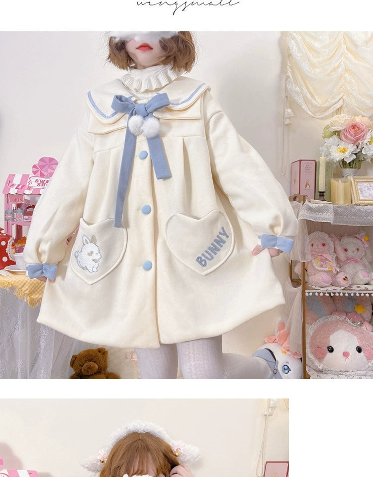 Niu Niu~Plus Size Lolita Coat Woolen Winter Lolita Overcoat