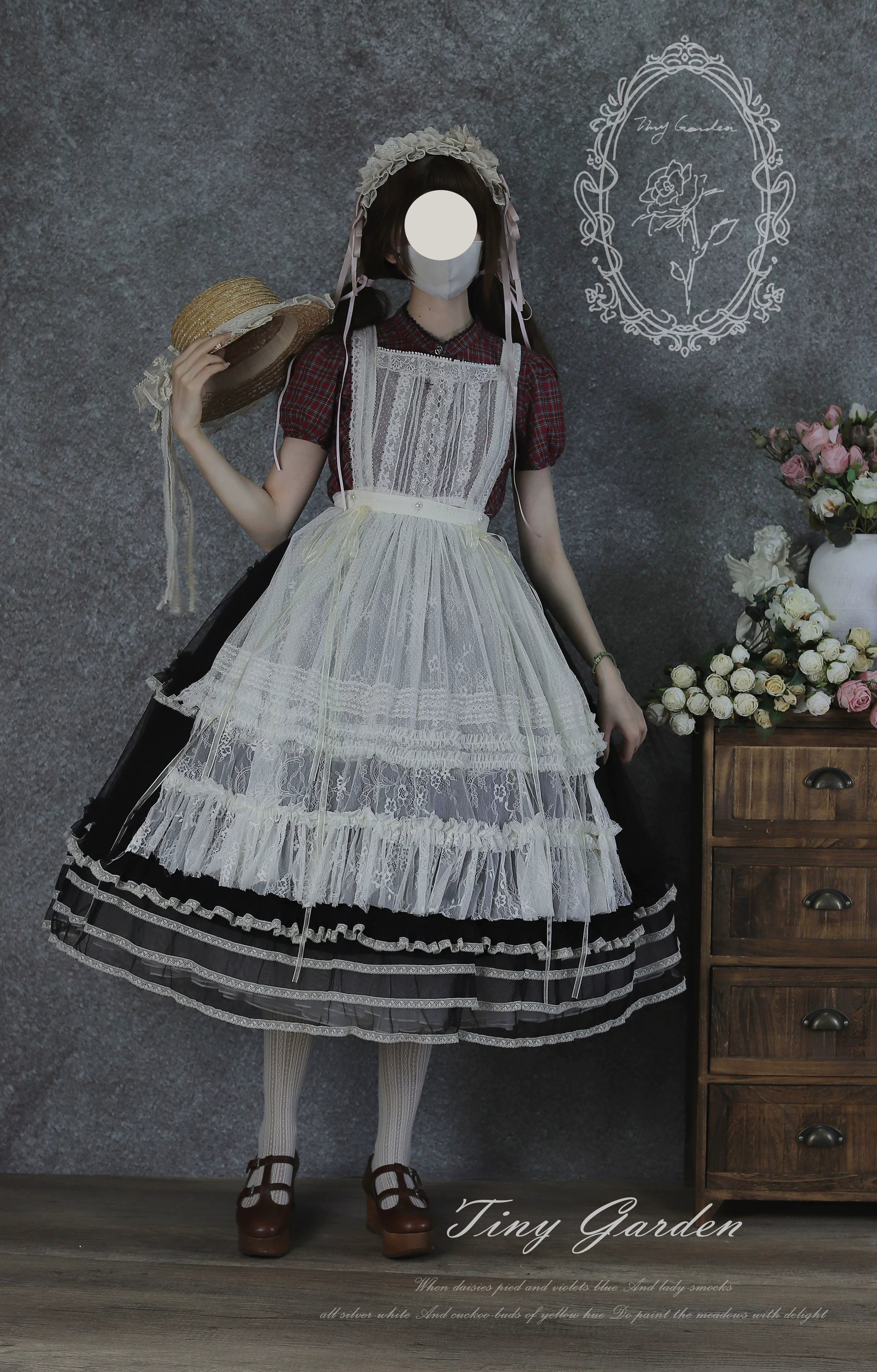 Jardin Garden - Classic Lolita Tulle Underskirt, Tiered Ruffles 45926:868476