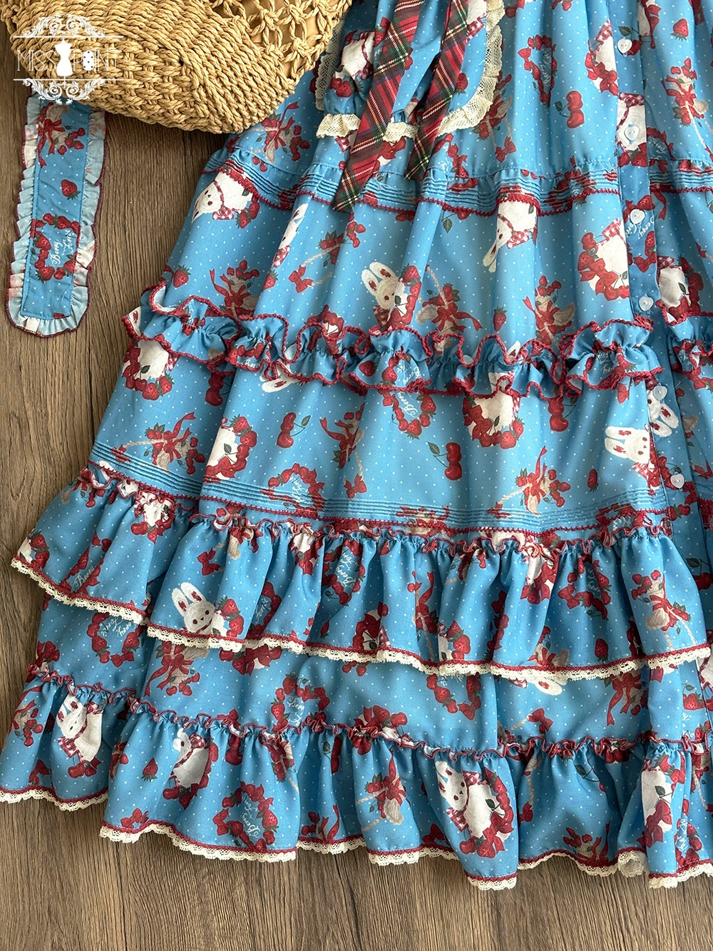 Miss Point - Forest Berry Bunny - Sweet Lolita JSK Elegant Bunny Print Dress 41972:721016