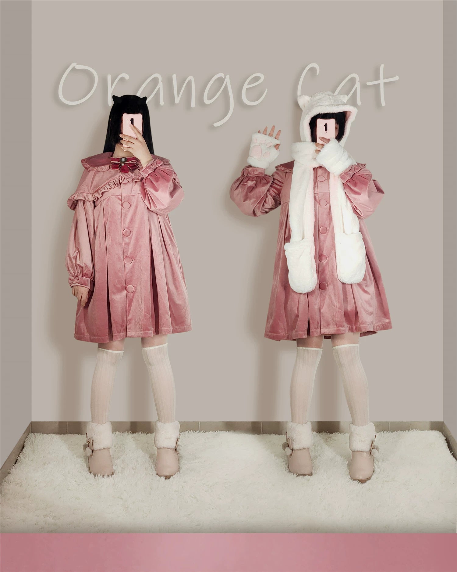 Dark Star Island~Winter Lolita Cape Velvet Antique Lolita Coat 32870:394848