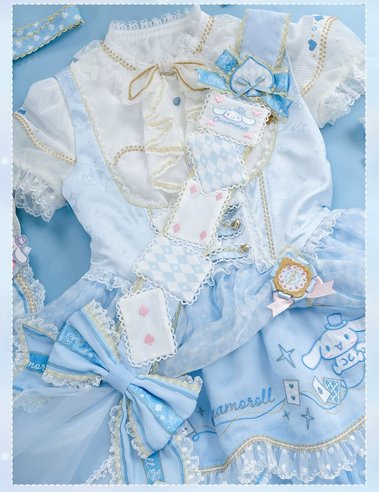 Cinnamoroll Magician - IP Collaboration Sweet Lolita Dress Set, Cinnamoroll Prints 45993:871357