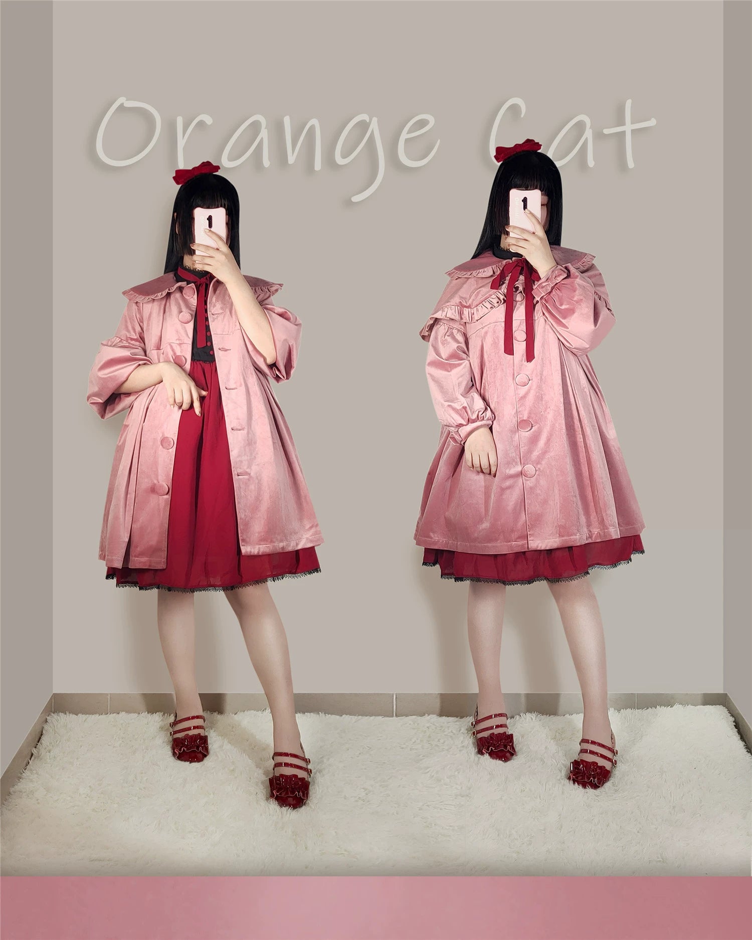Dark Star Island~Winter Lolita Cape Velvet Antique Lolita Coat 32870:394746