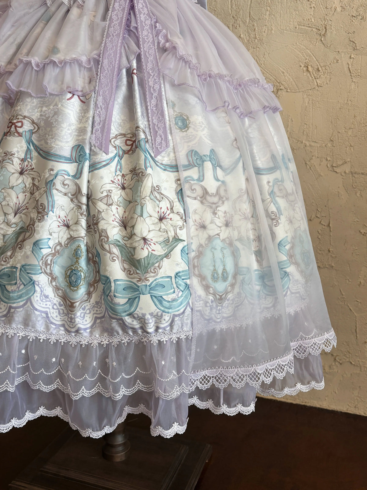 Lily Narrative - Classic Lolita JSK Dress Set, Lily Floral Print 46095:874888