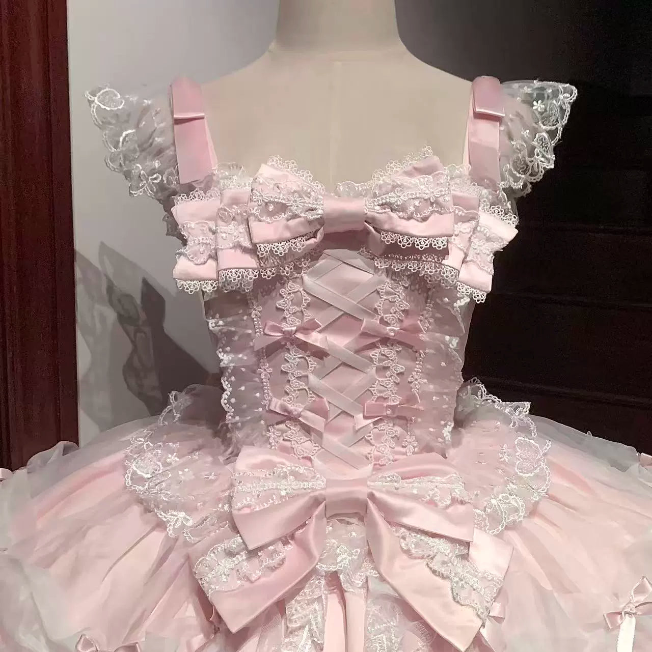 Sugar Girl - Velvet Sweetheart - Doll-like Sweet Lolita Jumper Dress, Bow Accents 44021:792770