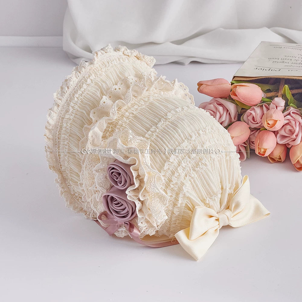 Classic Lolita BNT Headdress, Lace & Rose