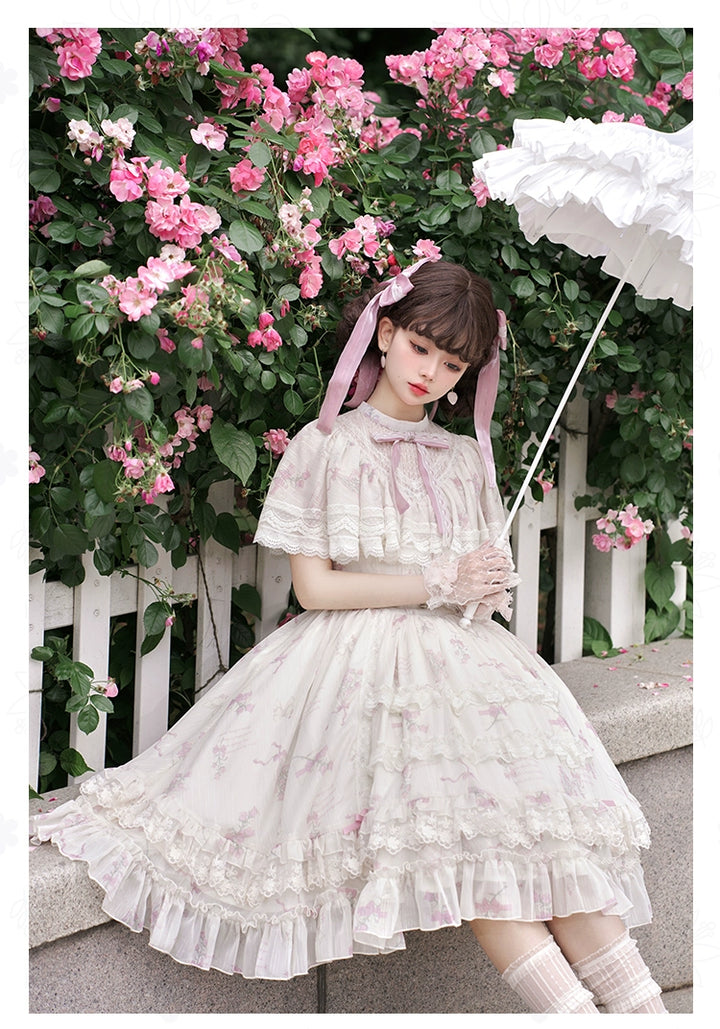 With PUJI~Nanke~Classic Lolita OP Dress Outfit with Edwardian Collar 41366:692968