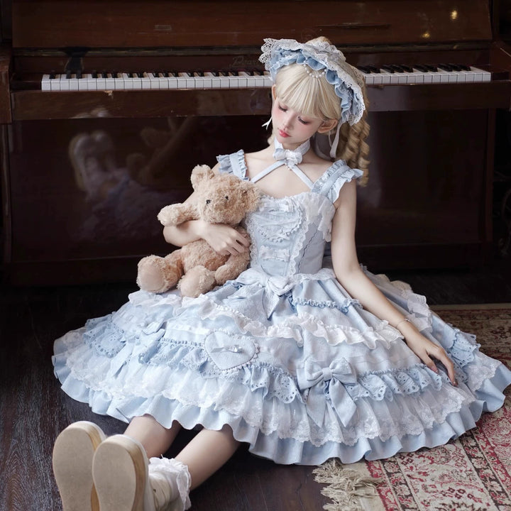 Immersive original~Belia~Old School Lolita JSK Sweet Doll Princess Dress