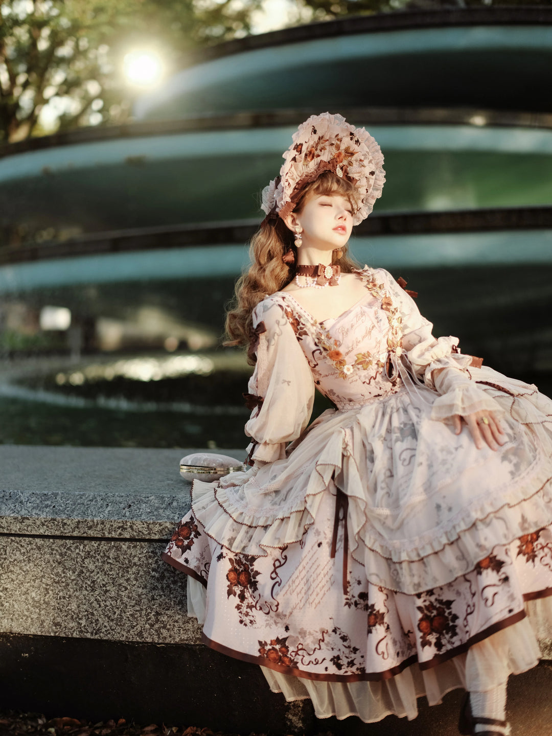 (BFM)Miaoplus~Romantic Seizure~Sweet Lolita OP Mutton Sleeve Lolita Dress