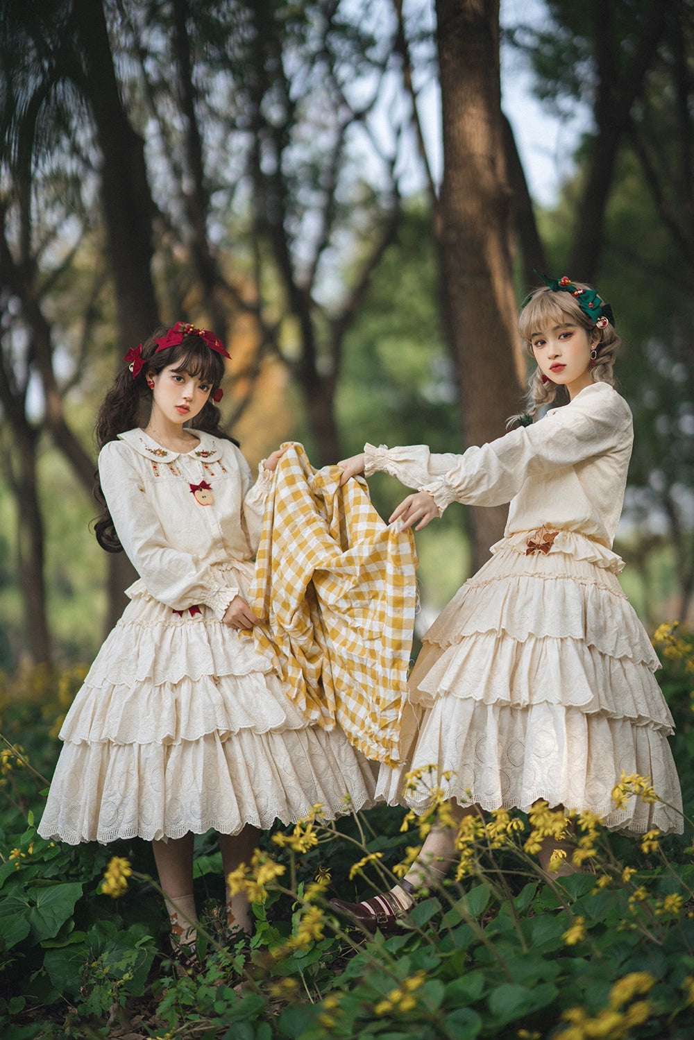 Miss Point - Customized Lolita Skirt Embroidery Lace Cotton Lolita Skirt