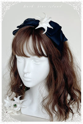 Dark Star Island~Lily&Mountain Breeze~Lily Lolita Accessories BNT One size fits all Satin lily flower headband 
