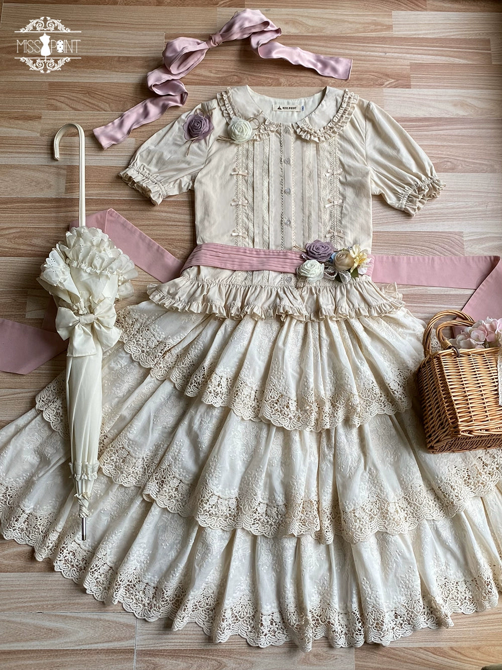 Miss Point - Forest Waltz - Classic Lolita Blouse & Multi-Tiered Ruffles SK 44233:800004
