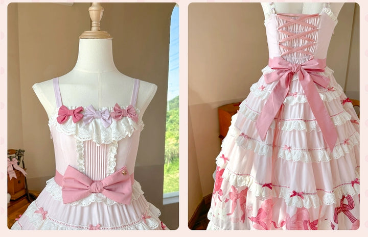 Mademoiselle Pearl~Bow Rabbit~IP Collab Sweet Lolita OP in Multiple Styles 43054:763903