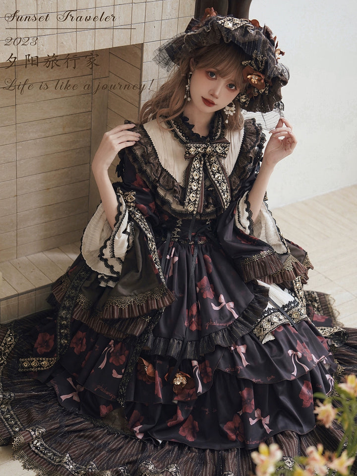 (BFM)Bramble Rose~Sunset Traveler~Classical Lolita OP Dress Princess Vintage Dress   