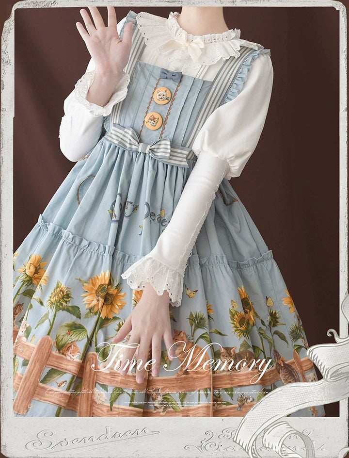 Time Memory~Cozy and Warm~Elegant Lolita Shirt Slimming Mutton Sleeves Blouse   