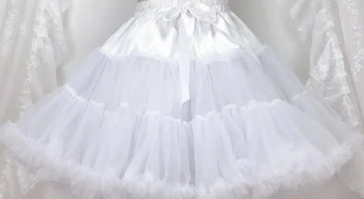 Miss Pearl - Halter Neck Sweet Lolita JSK Dress, Tiered Skirt Petticoat Only (45 cm / 17.7" ) S