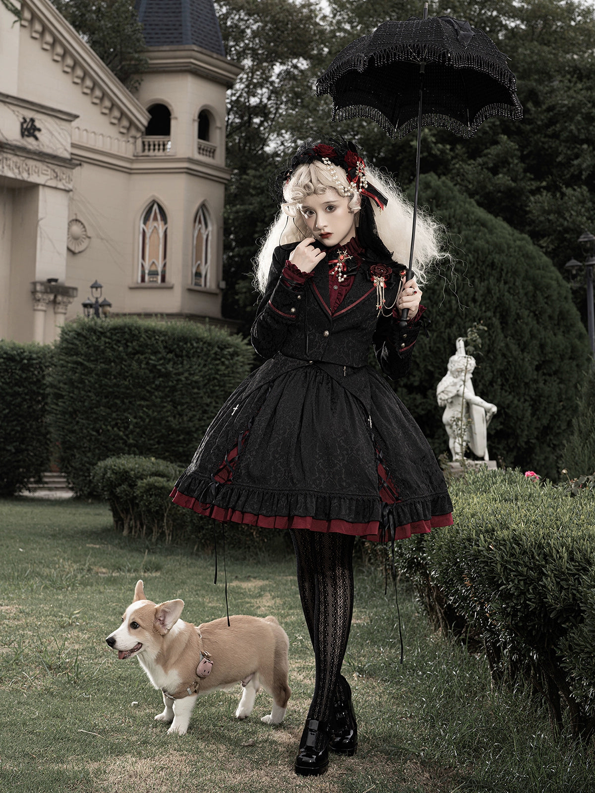 Luna Planetarium - Evil Fang - Gothic Lolita JSK Suit Ouji Lolita Shorts Suit