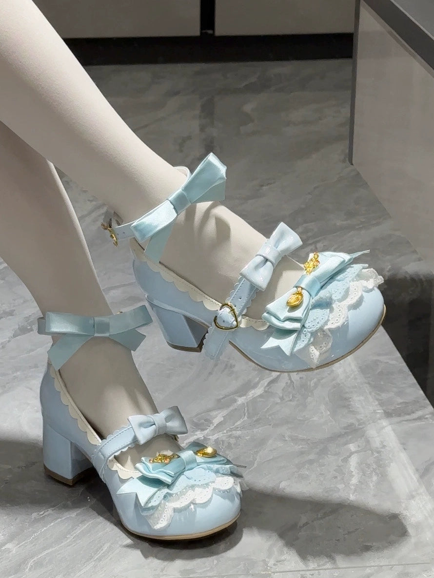 Beauty Bunny - Mousse Roll - Sweet Lolita Heel Shoes, Round Toe