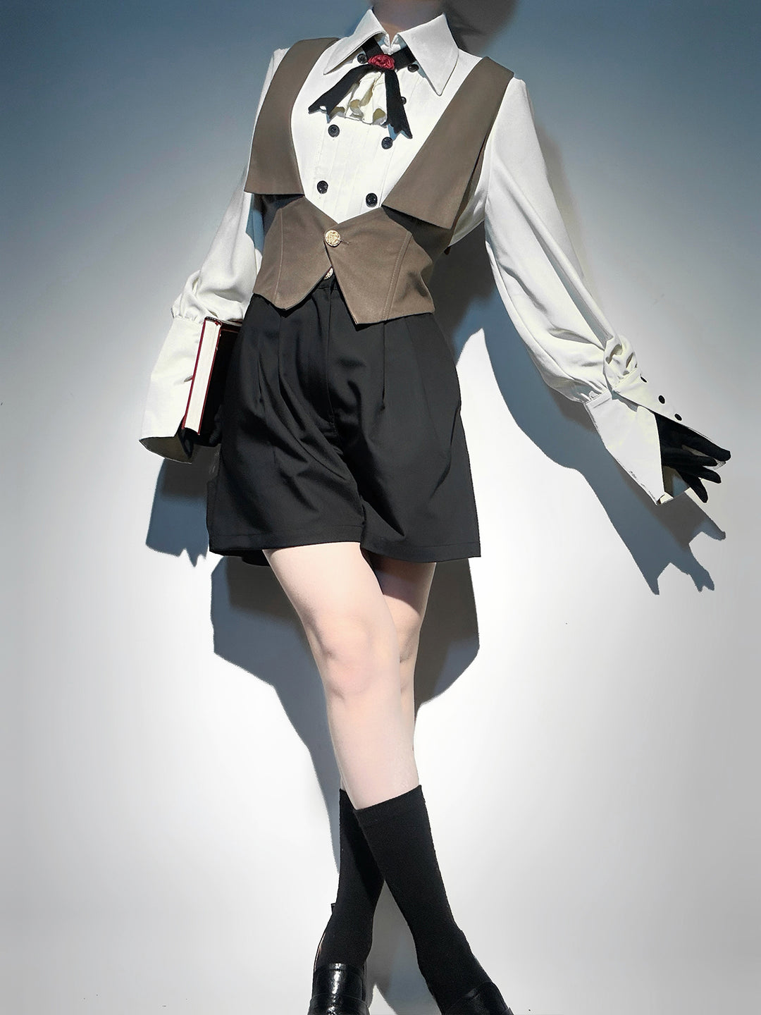 Designer's Gift~Narrative Poem~Ouji Lolita Shorts Suit with Shirt Cape and Vest