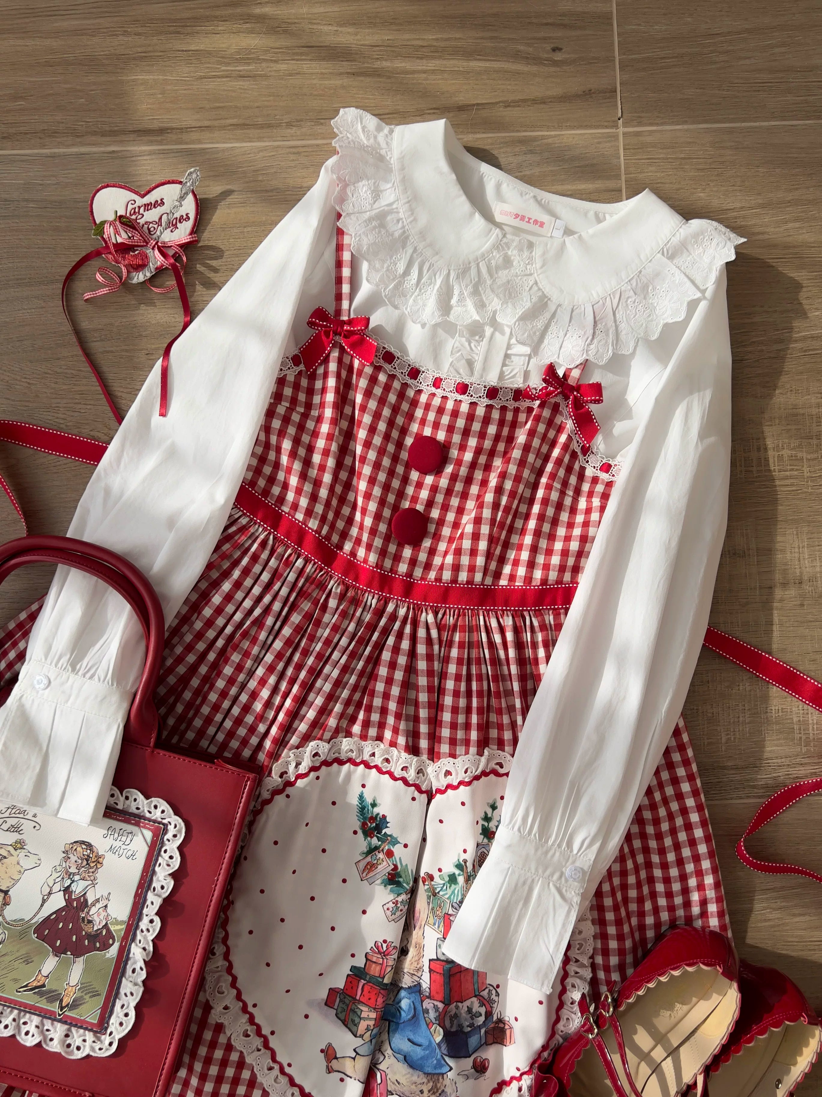 Kawaii Lolita Cotton Shirt, Peter Pan Collar