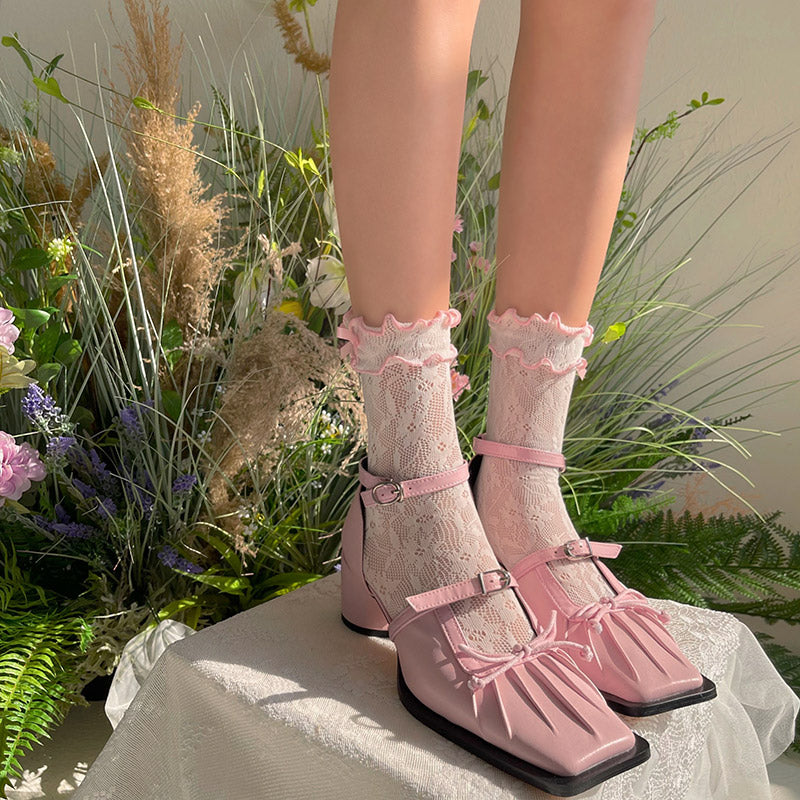 WAGUIR~Kawaii Lolita Thin Lace Socks   