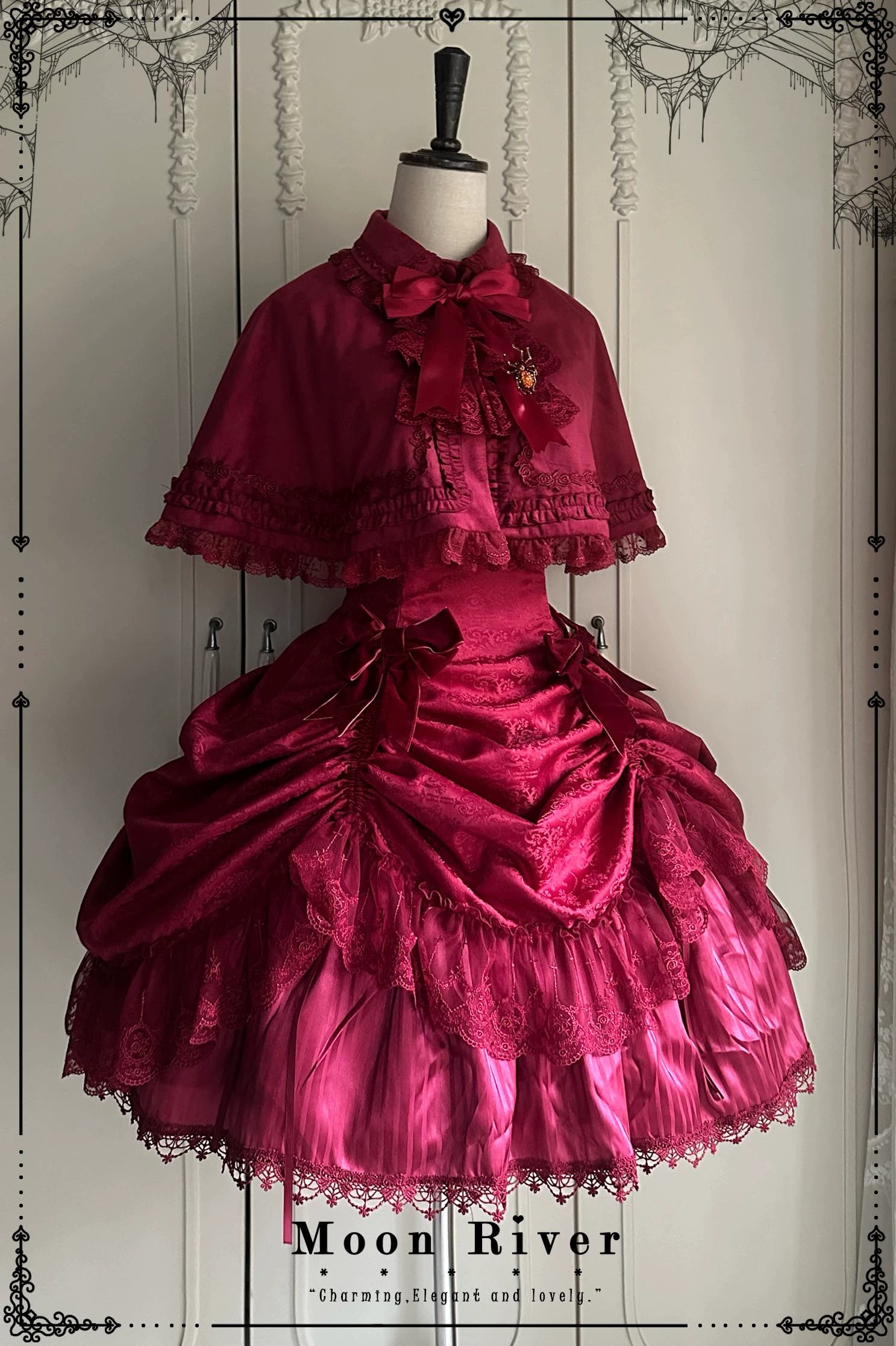 Moon River - Moonlit Spider - Gothic Lolita SK & JSK Dress Outfit Set 44232:799650