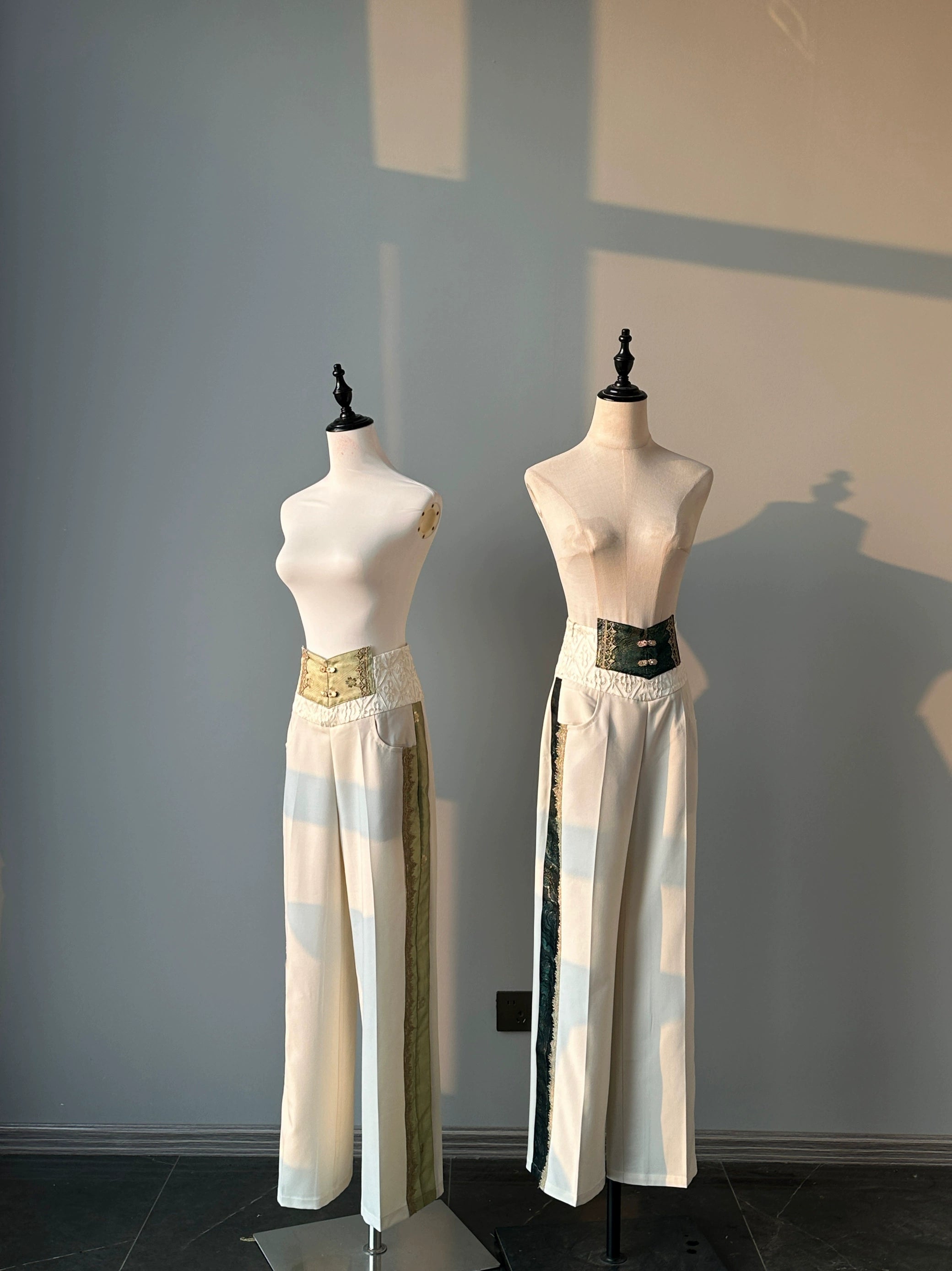 Narsesus - Ouji Lolita Pants Suit Retro European Prince Cape Shirt Vest Pants - Dark Green Only XS