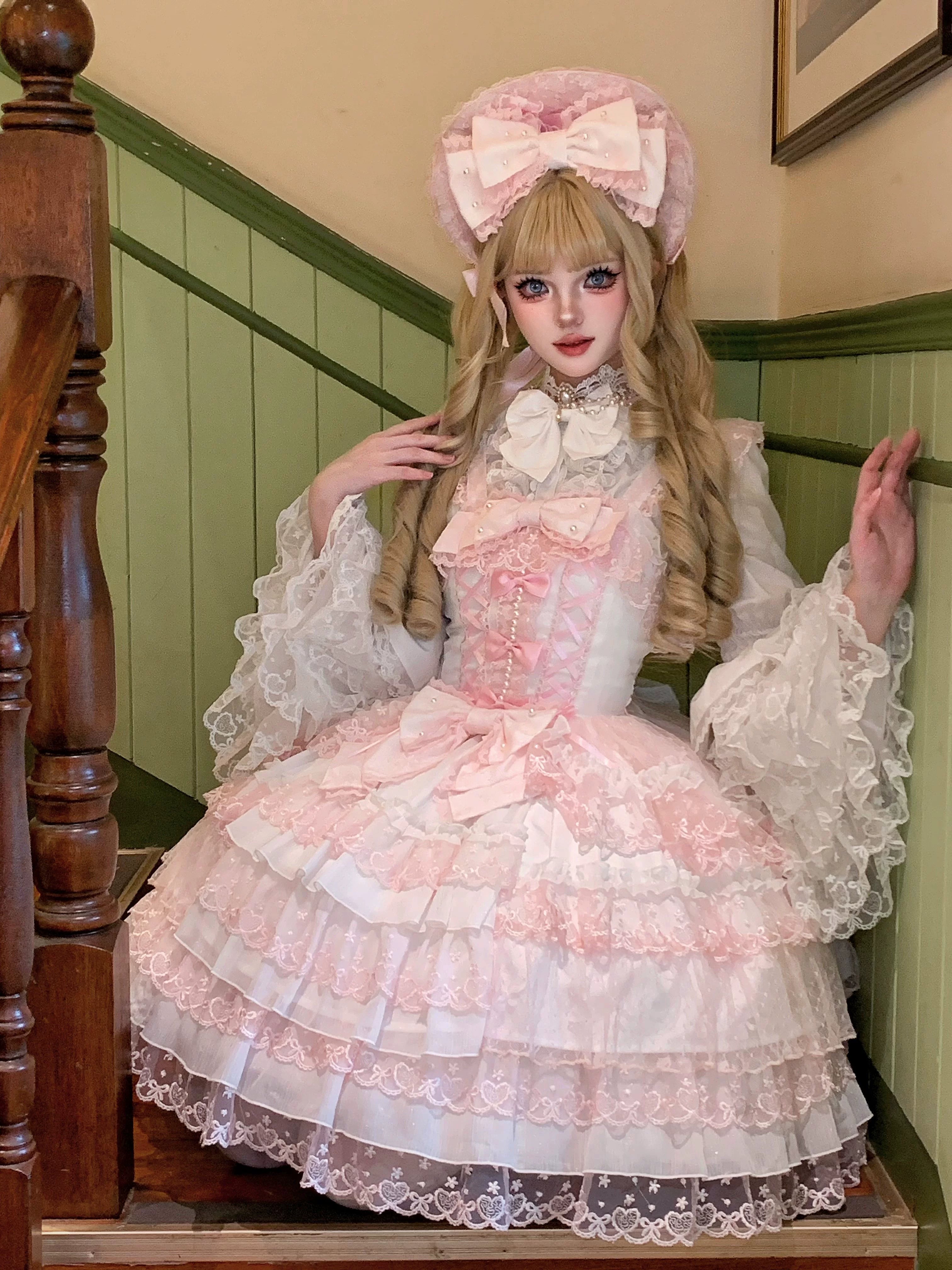 Sugar Girl - Love Overture - Sweet Lolita JSK Suit Tiered Ruffles Dress