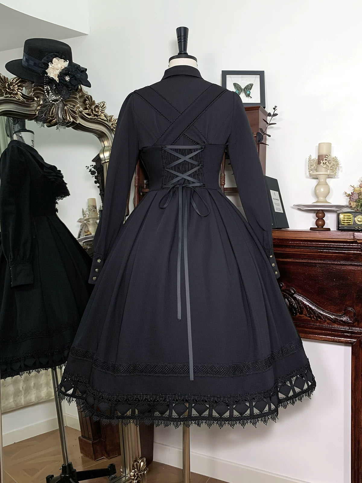 Serenade - Bust-Supporting Elegant Lolita JSK Dress, Three Length Styles 44419:807360