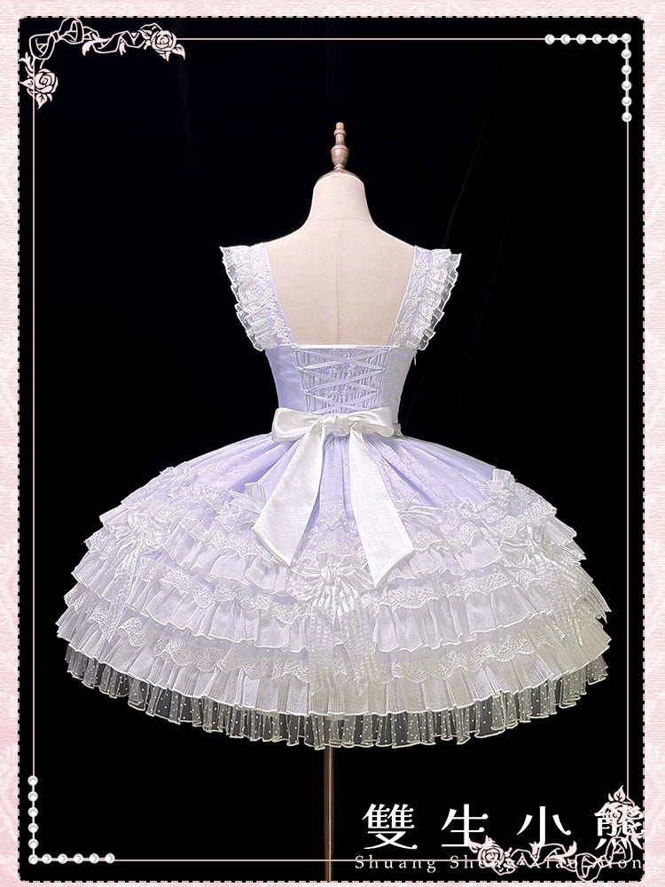 Shuang Sheng Xiao Xiong - Heart of Love - Sweet Lolita Wedding JSK, Bow Details 44306:803247
