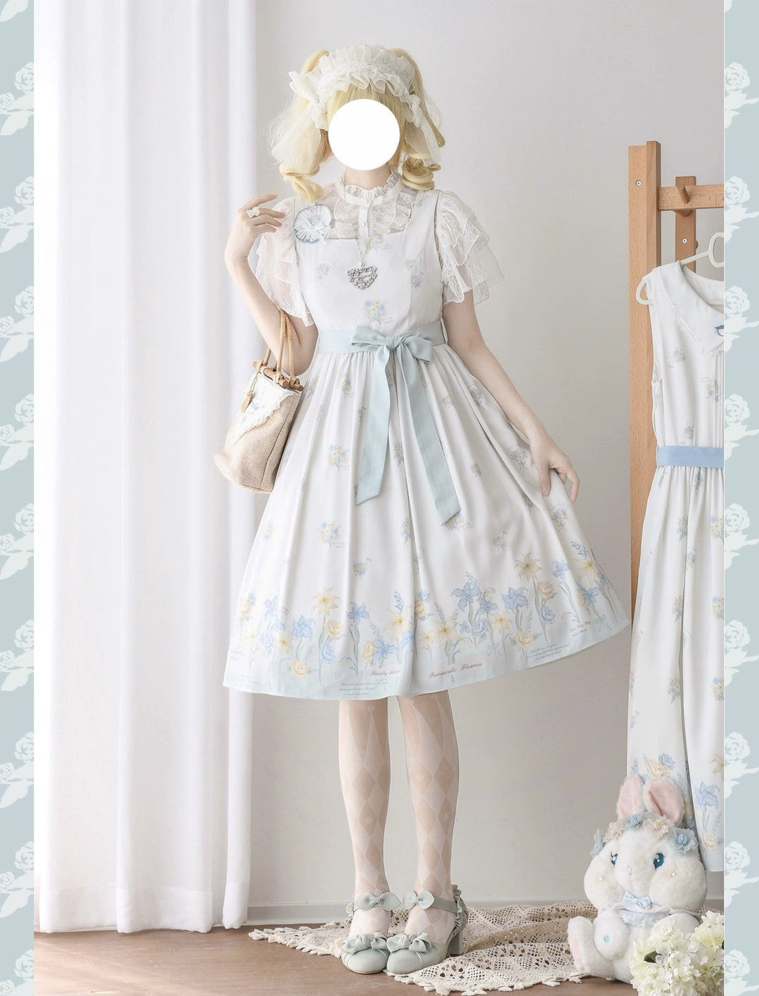 SPFlowerLanguage~Blossoms~Sweet Lolita Shirt Floral Lace Gauze Innerwear   