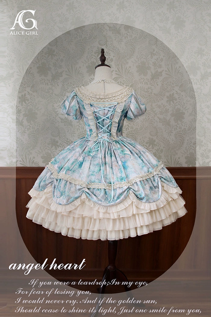 Alice Girl - Angel Heart - Sweet Lolita OP Dress, Tiered Ruffles 43630:781629