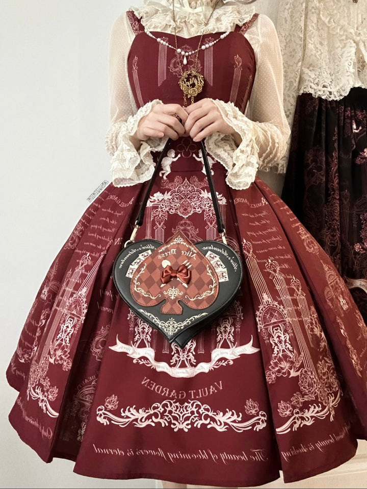 Vault Design~Angel Garden~Elegant Lolita JSK Six-panel Lolita Red Dress