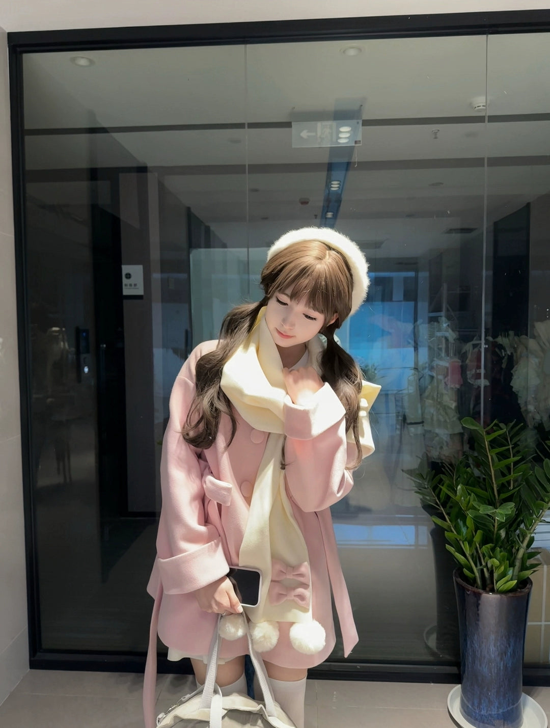 Platycodon House~Winter Sweet Lolita Coat Long Scarf Outerwear