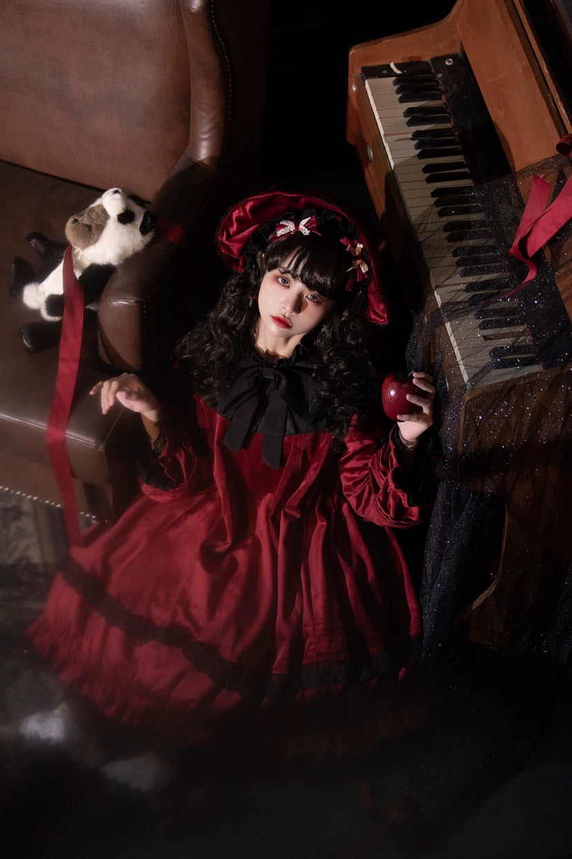 (BFM)Sanhua Cat~Annie~Gothic Lolita Dress Kawaii Lolita Long Sleeve Dress   